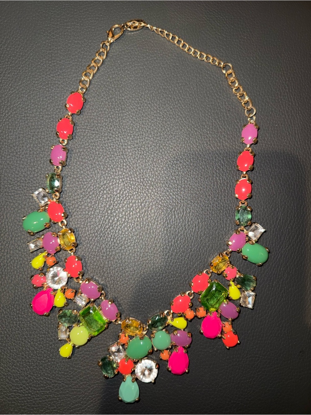Colorful Statement Bib Necklace - Multicolor